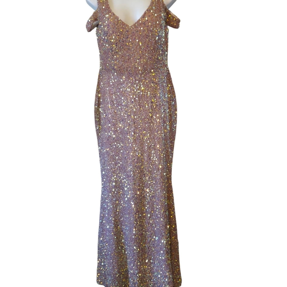SHEIN Glittering Pink Sequin Dress - Picture 3 of 9